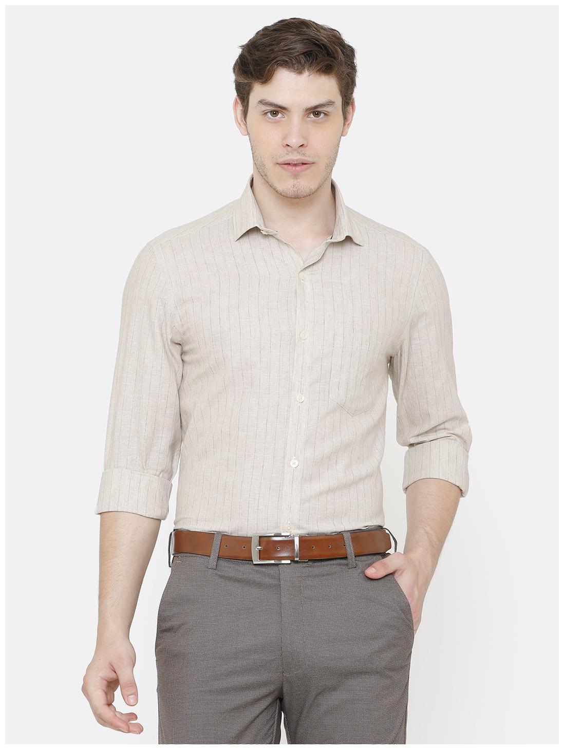 

Linen Club Men Regular fit Formal Shirt - Cream