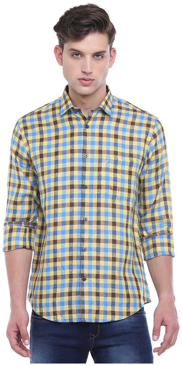 

Linen Club Men Multi Checked Regular Fit Casual Shirt