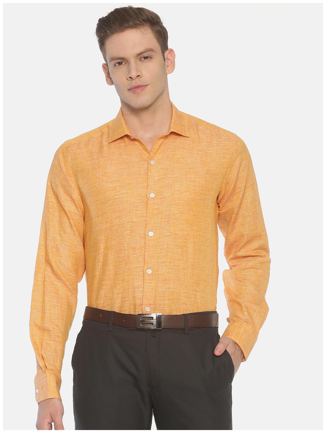 

Linen Club Men Regular fit Formal Shirt - Orange