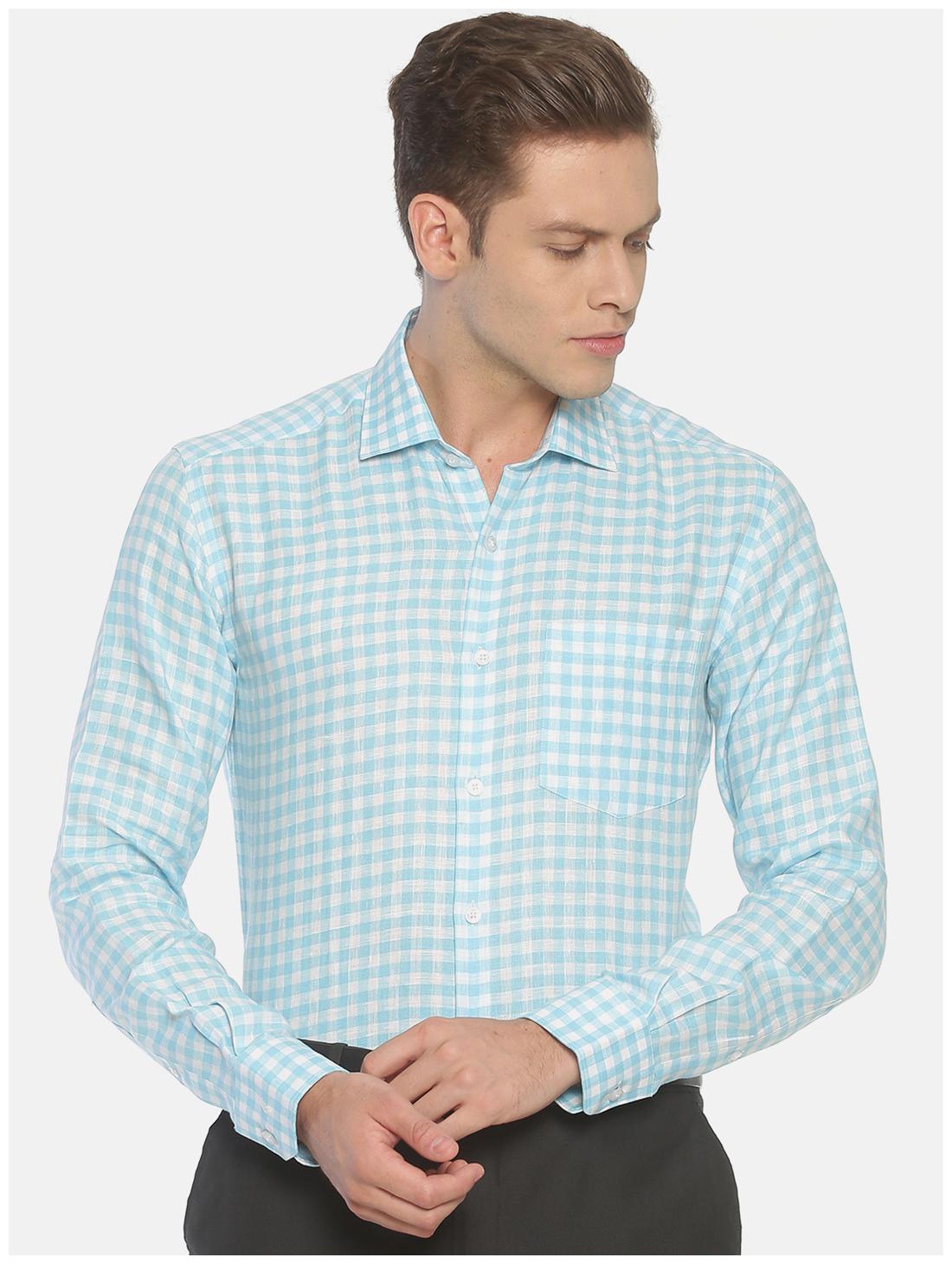 

Linen Club Men Regular fit Formal Shirt - Blue