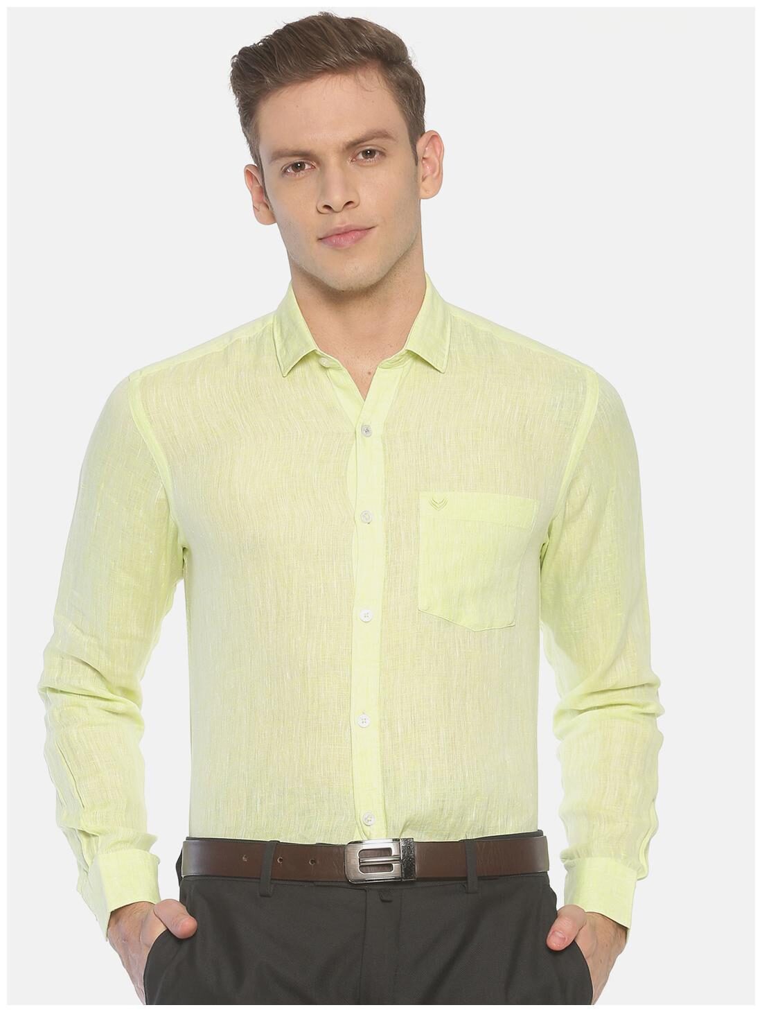 

Linen Club Men Regular fit Formal Shirt - Green