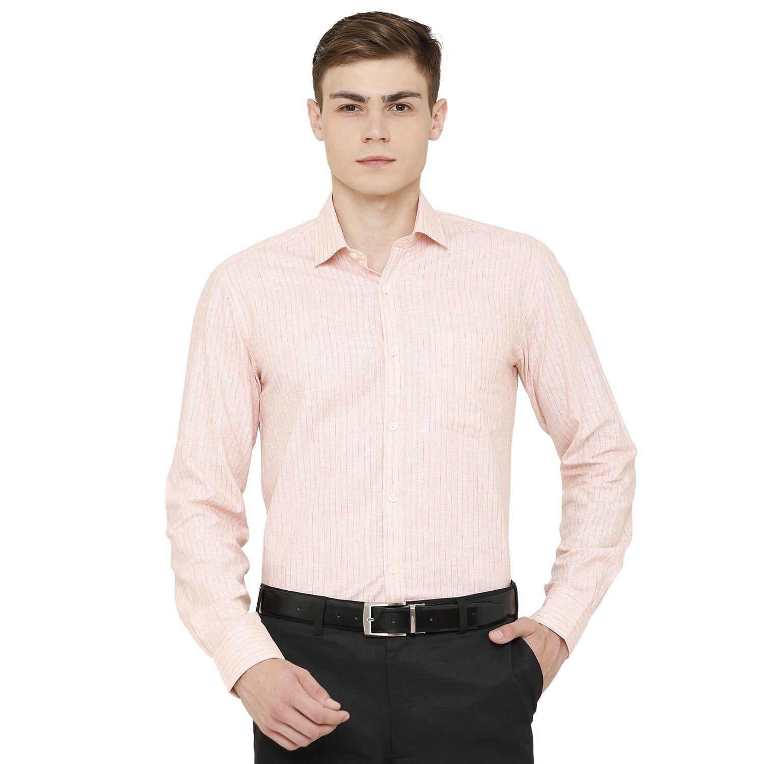 

Linen Club Men Regular fit Formal Shirt - Pink