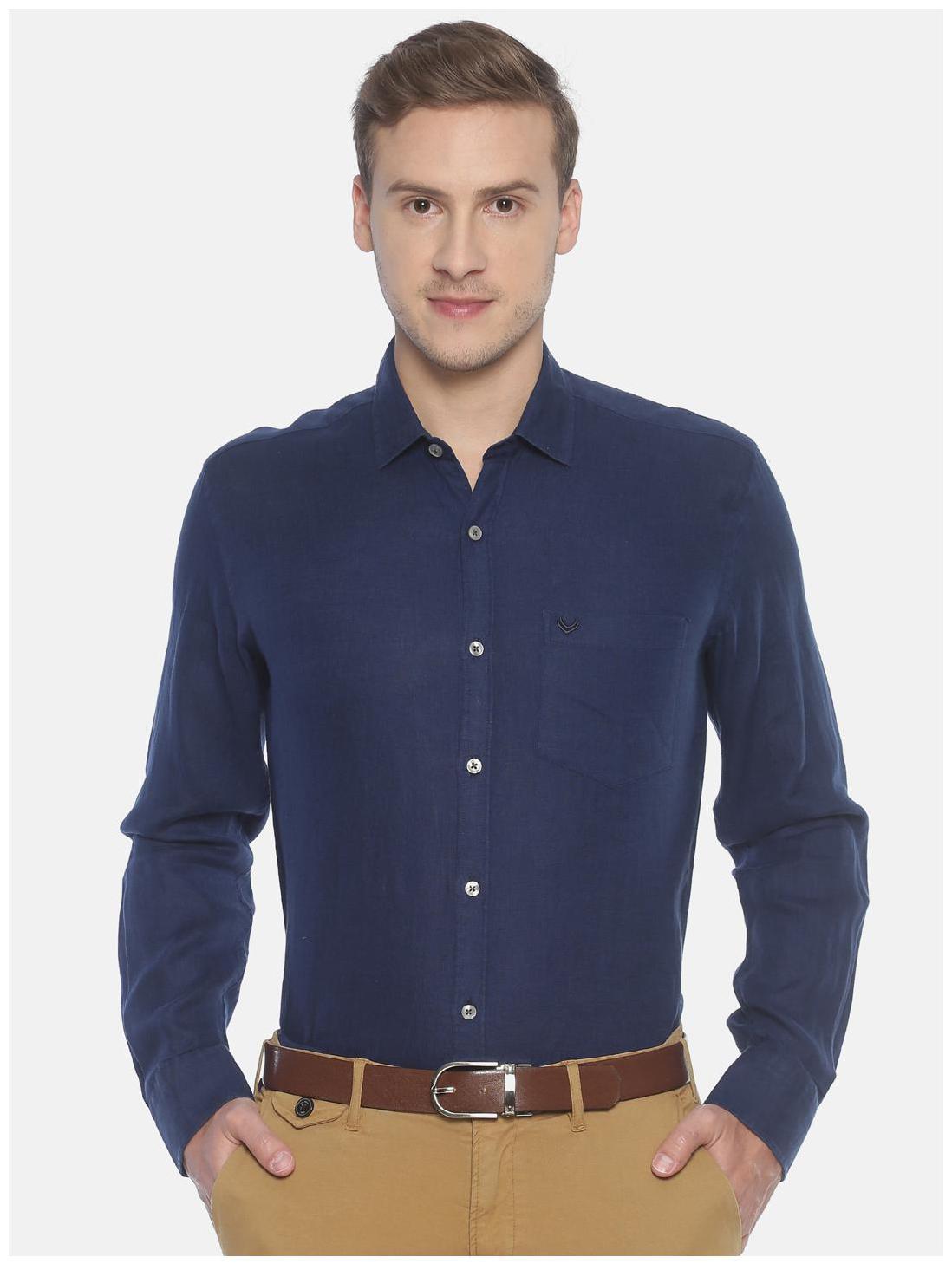 

Linen Club Men Regular fit Formal Shirt - Navy blue