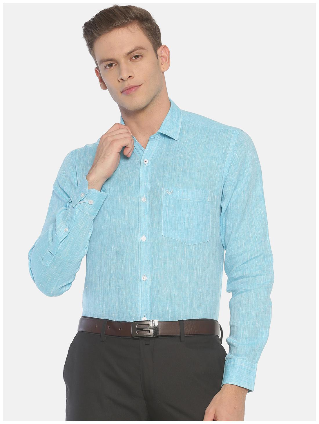 

Linen Club Men Regular fit Formal Shirt - Blue