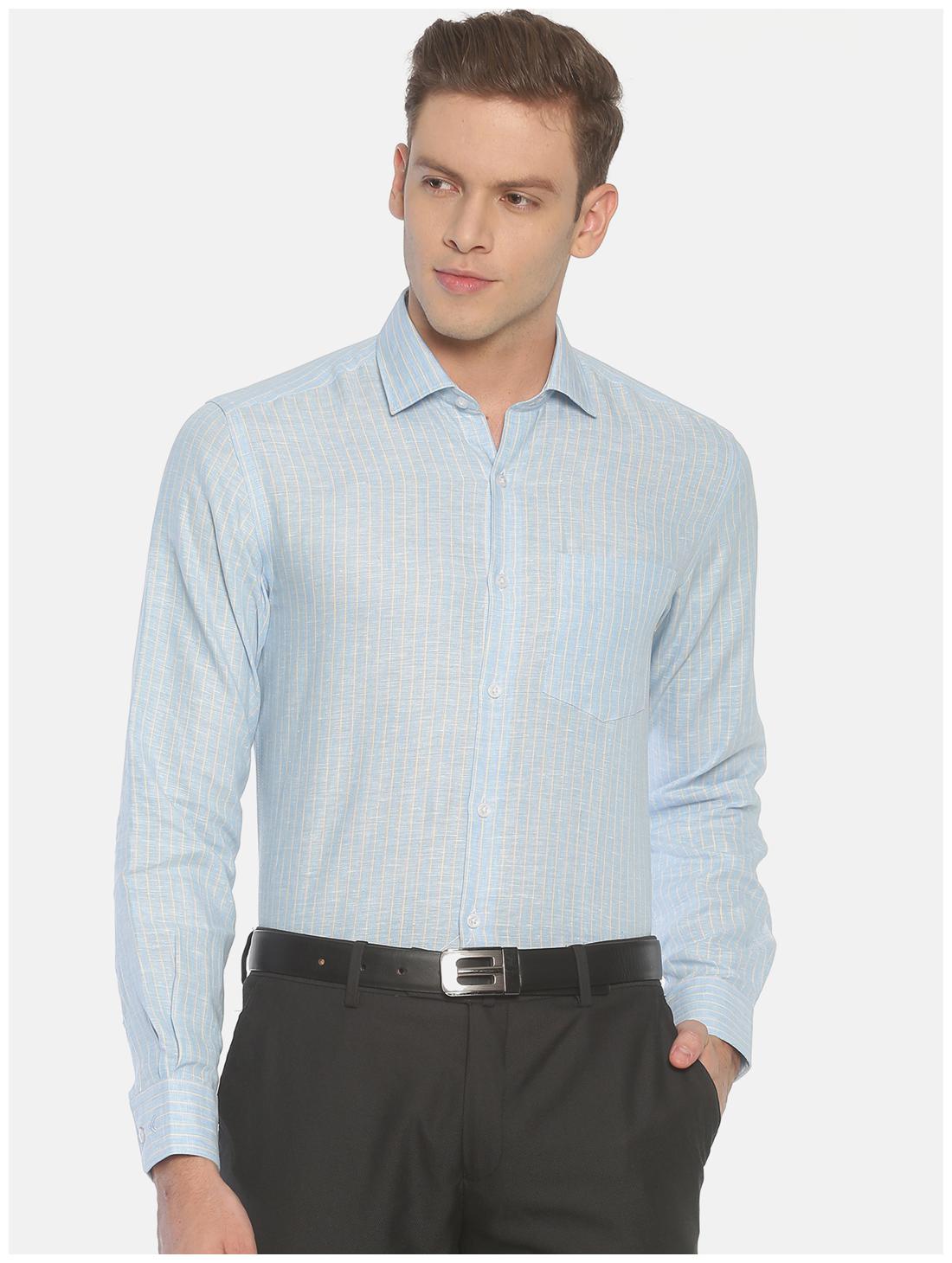 

Linen Club Men Regular fit Formal Shirt - Blue