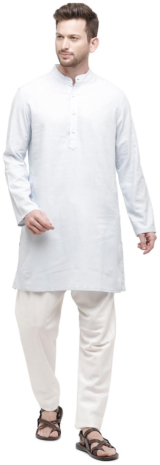 

Linen Club Men Blue Regular Fit Kurta