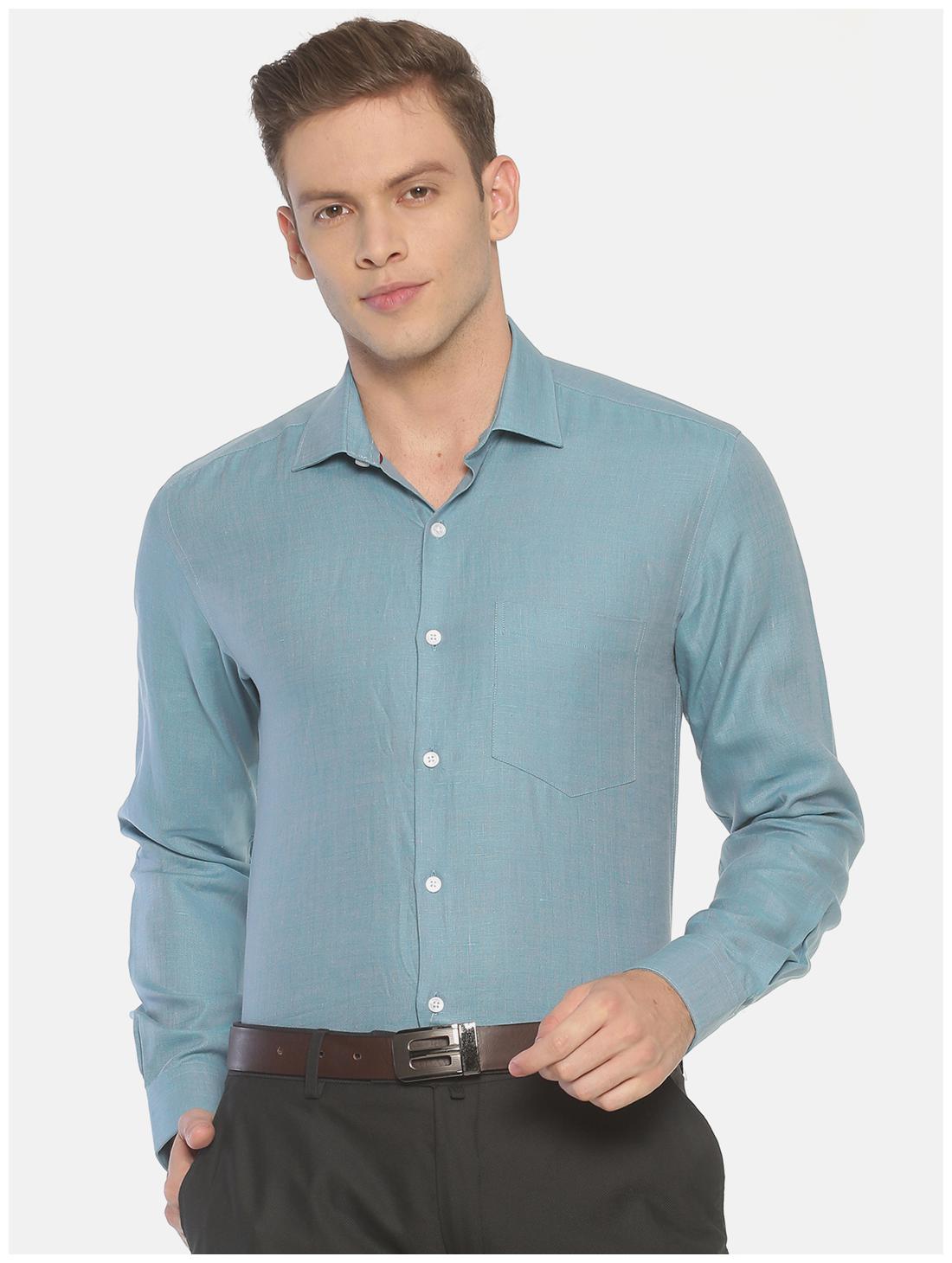 

Linen Club Men Regular fit Formal Shirt - Green