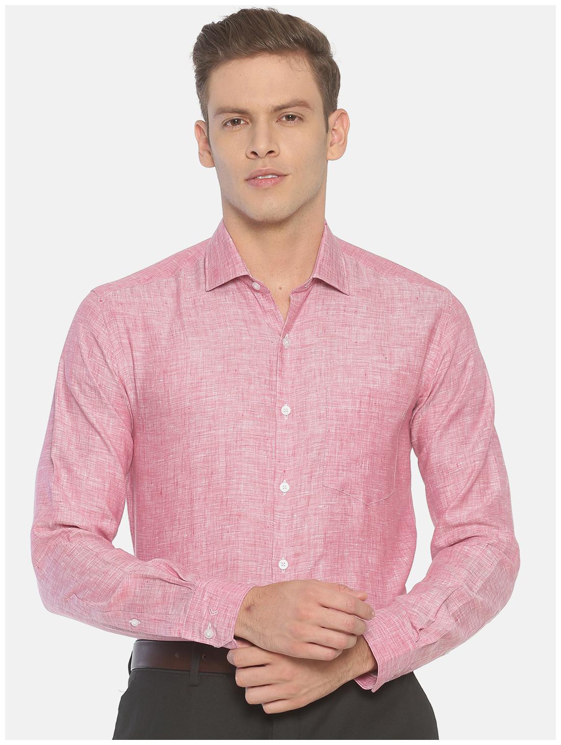 

Linen Club Men Regular fit Formal Shirt - Pink