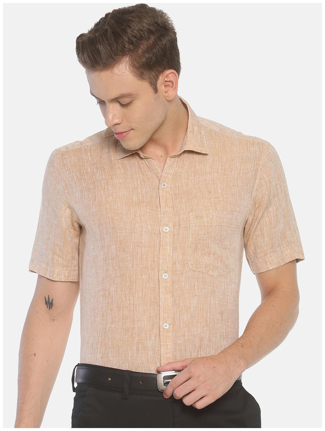 

Linen Club Men Regular fit Formal Shirt - Brown