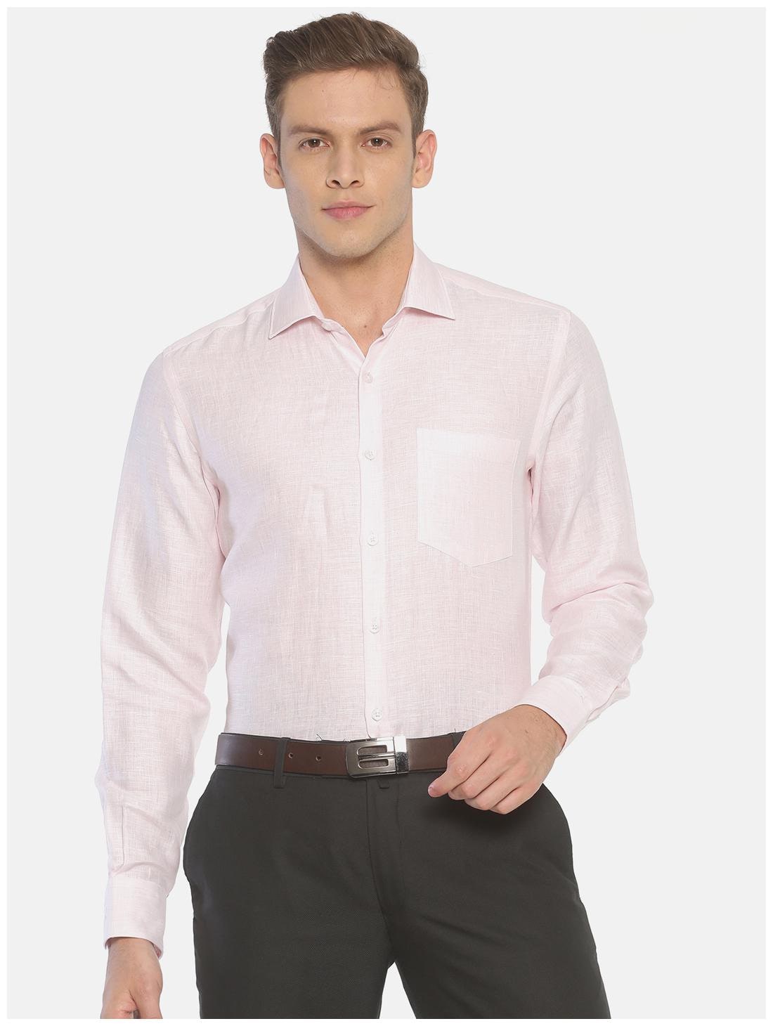 

Linen Club Men Regular fit Formal Shirt - Pink