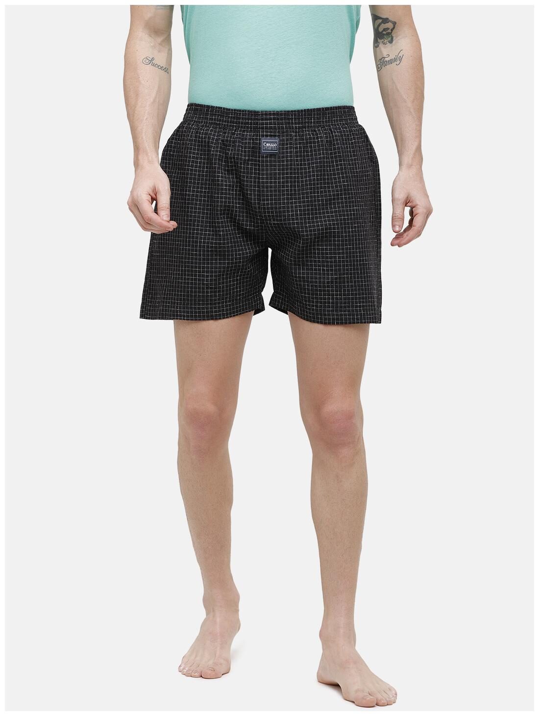 

Linen Club Men Black Slim Fit Regular Shorts