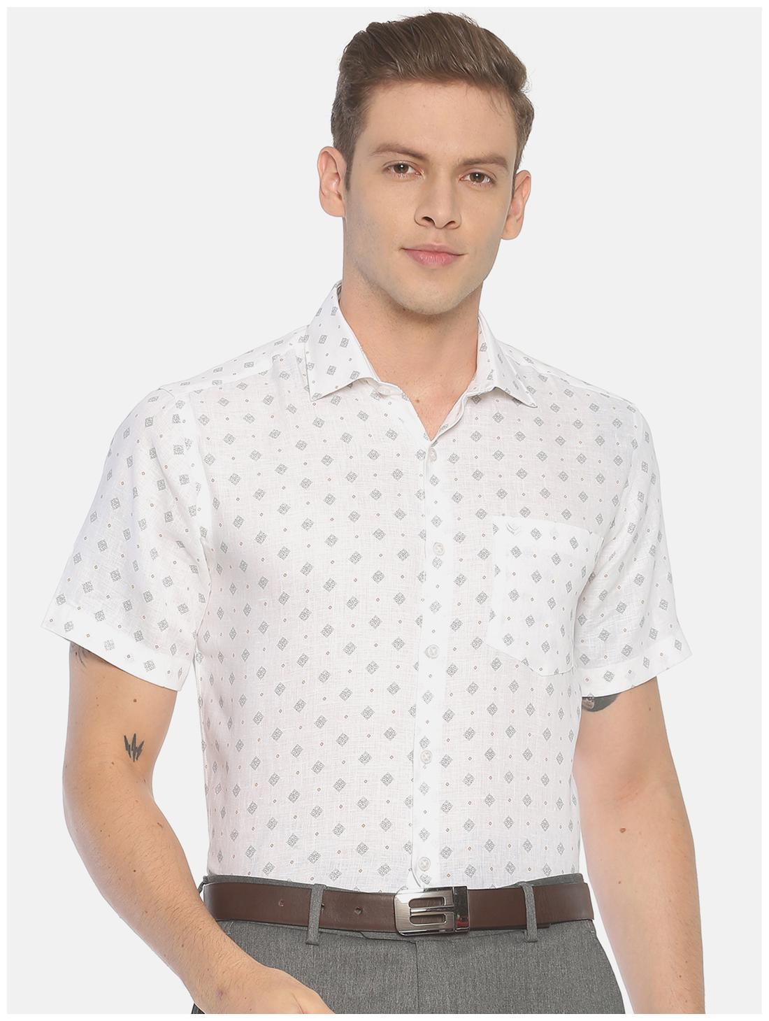 

Linen Club Men Regular fit Formal Shirt - White