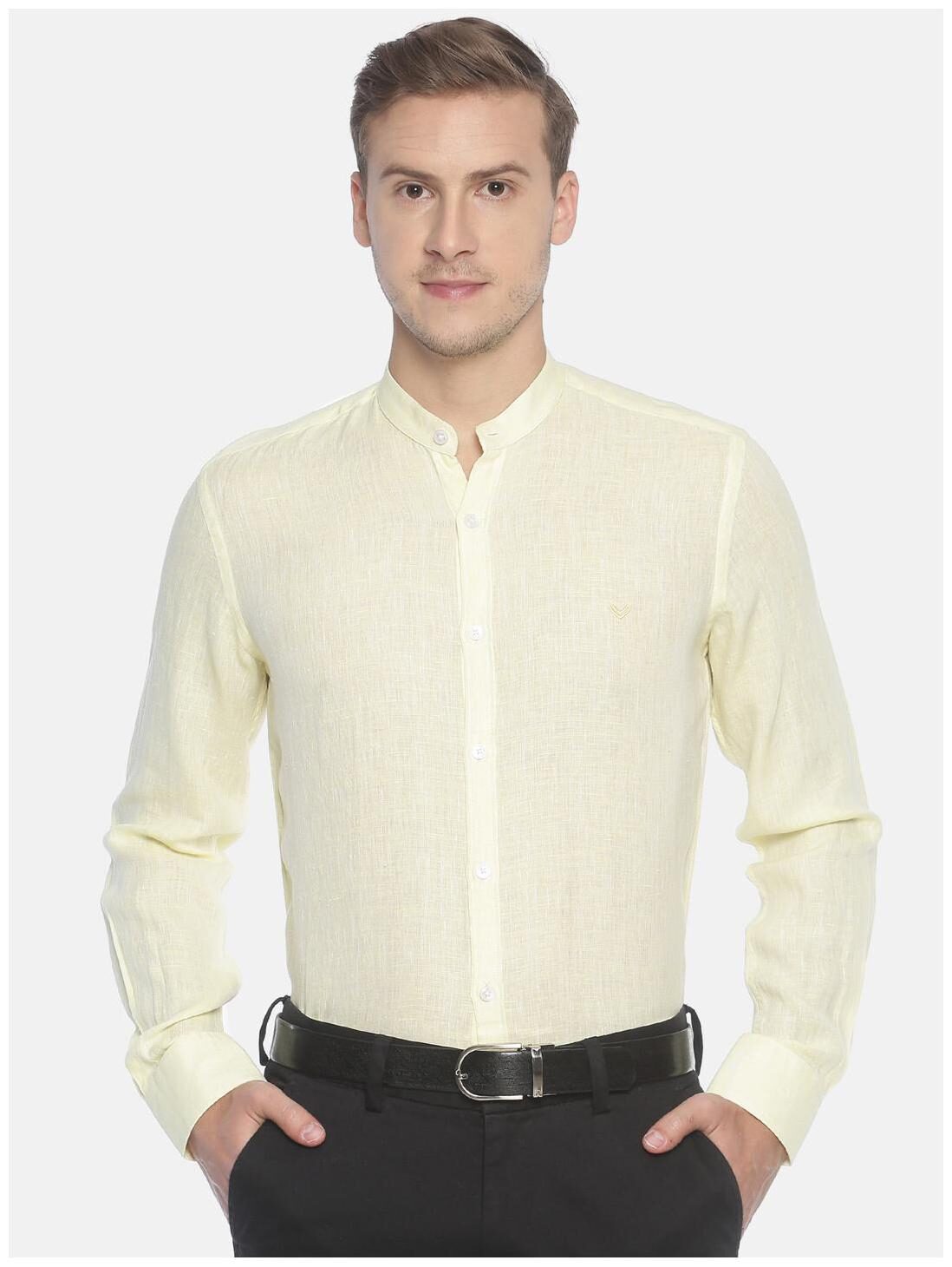 

Linen Club Men Regular fit Formal Shirt - Yellow