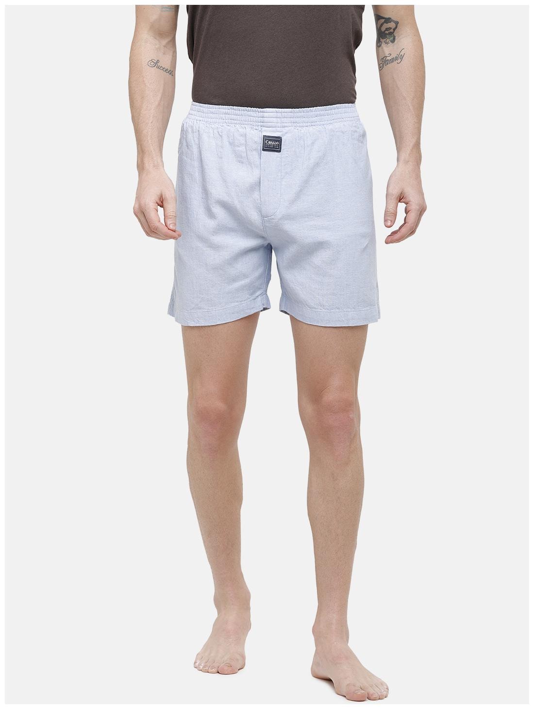 

Linen Club Men Blue Slim Fit Regular Shorts