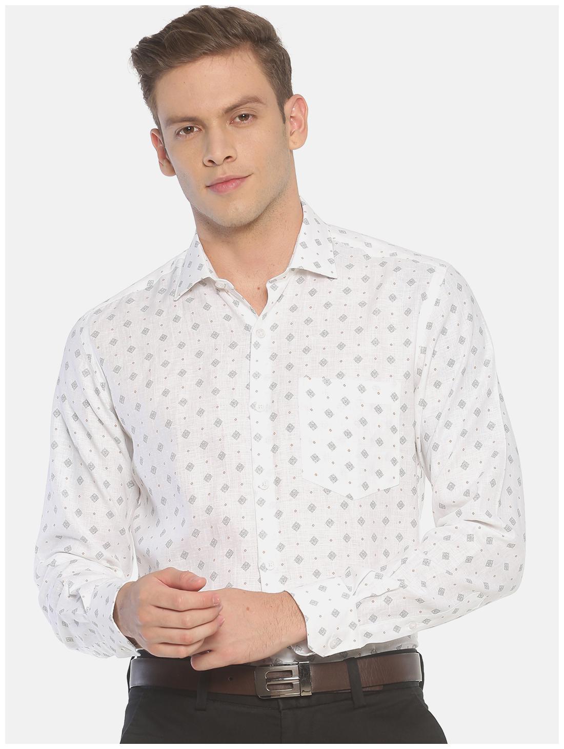 

Linen Club Men Regular fit Formal Shirt - White