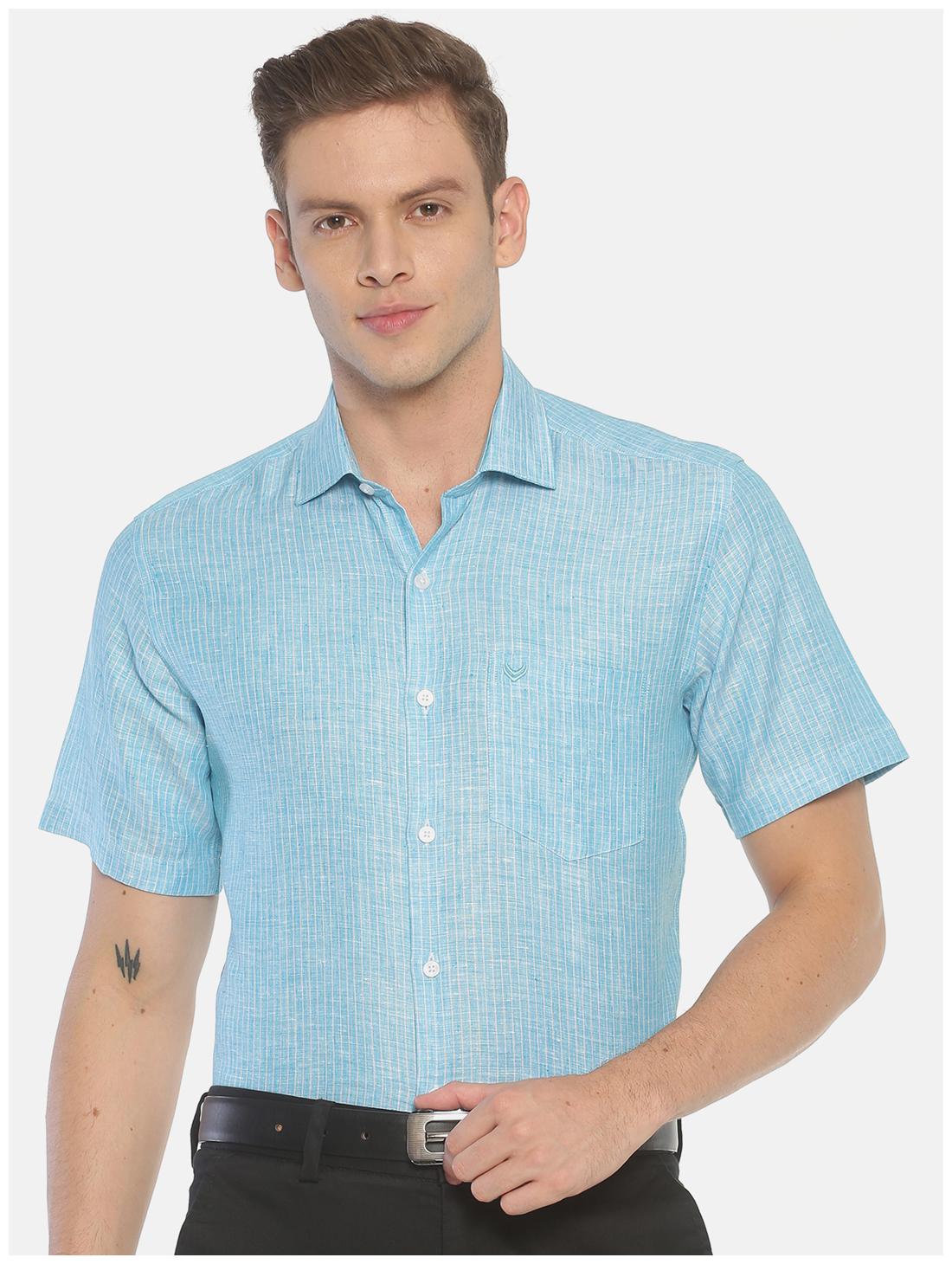 

Linen Club Men Regular fit Formal Shirt - Turquoise