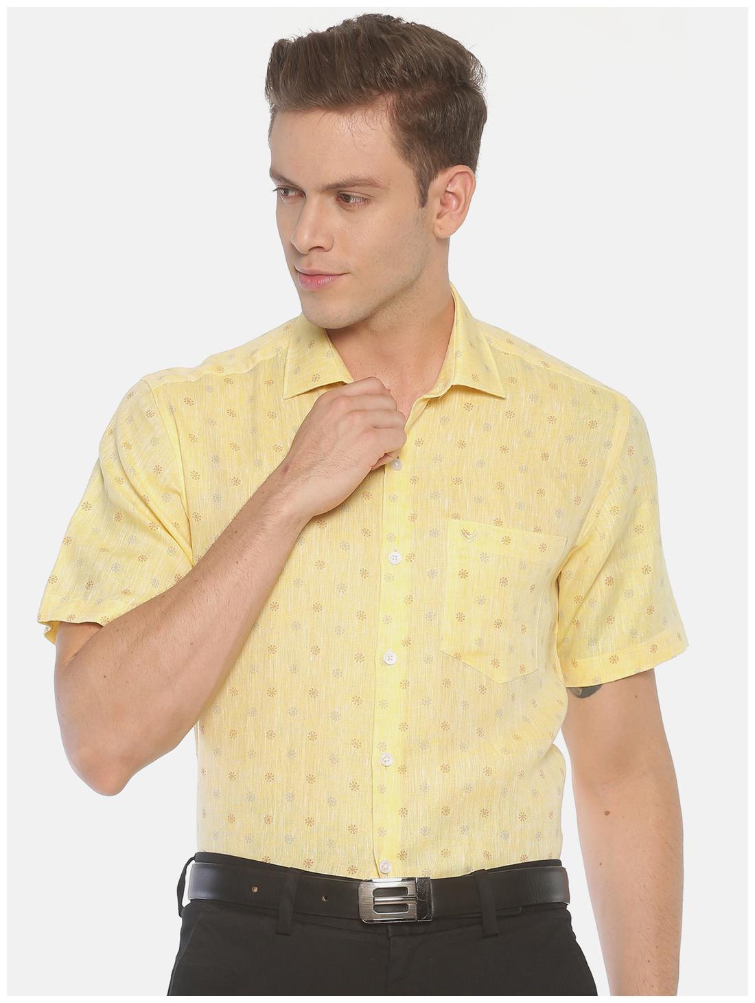 

Linen Club Men Regular fit Formal Shirt - Yellow