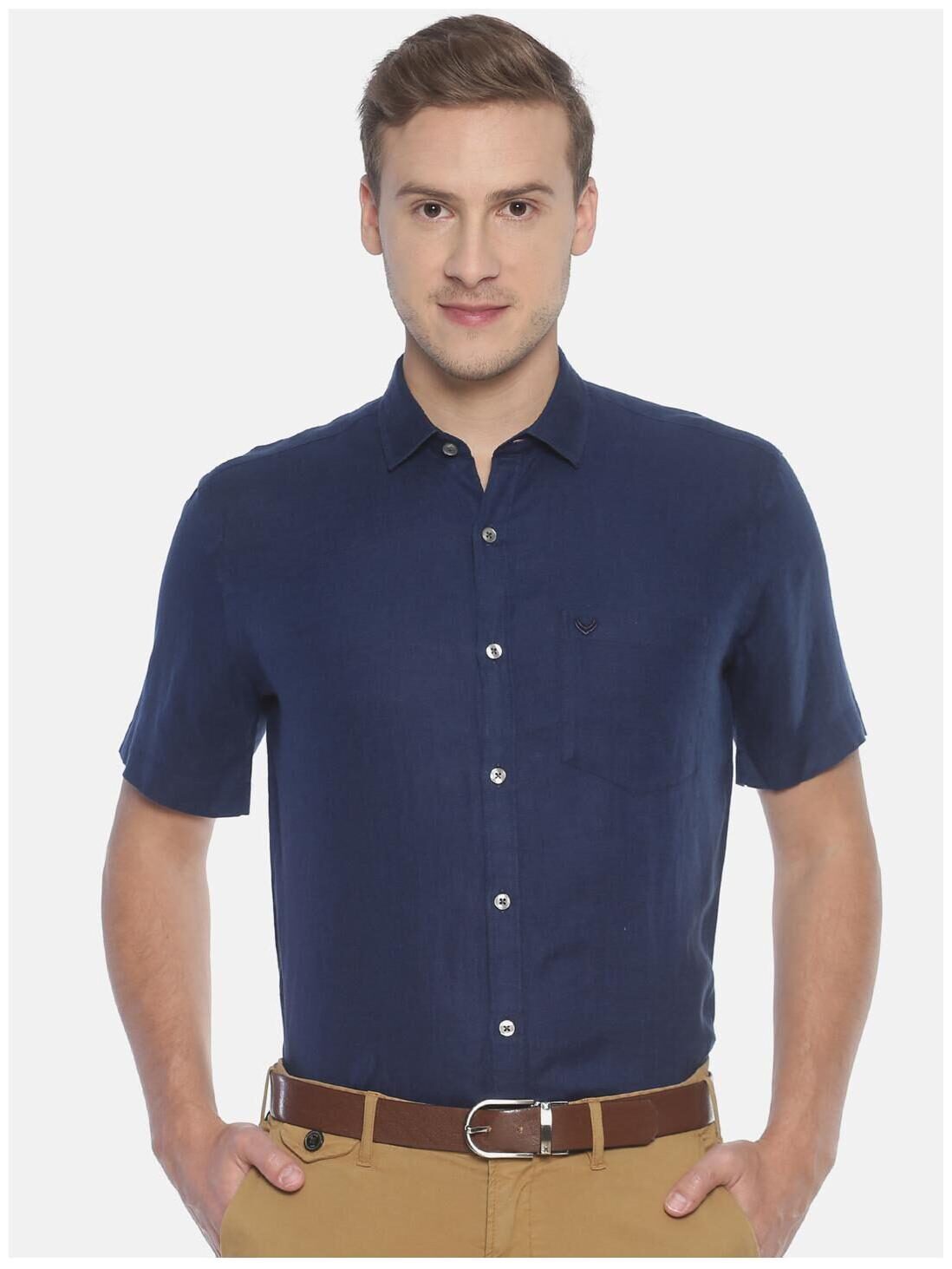 

Linen Club Men Regular fit Formal Shirt - Blue