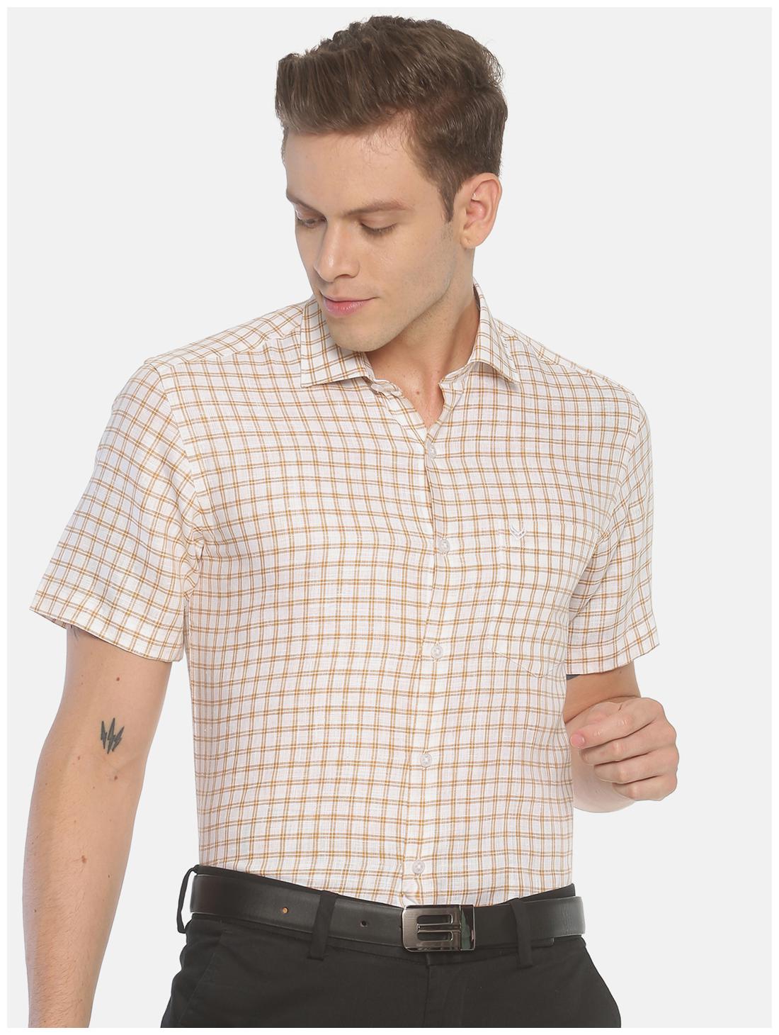 

Linen Club Men Regular fit Formal Shirt - Brown