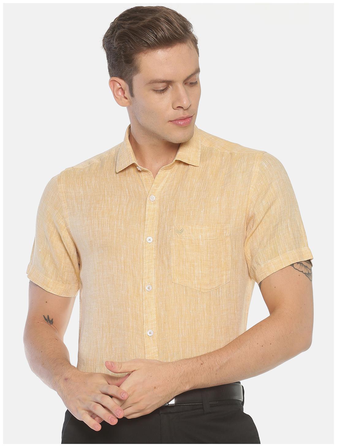 

Linen Club Men Regular fit Formal Shirt - Yellow