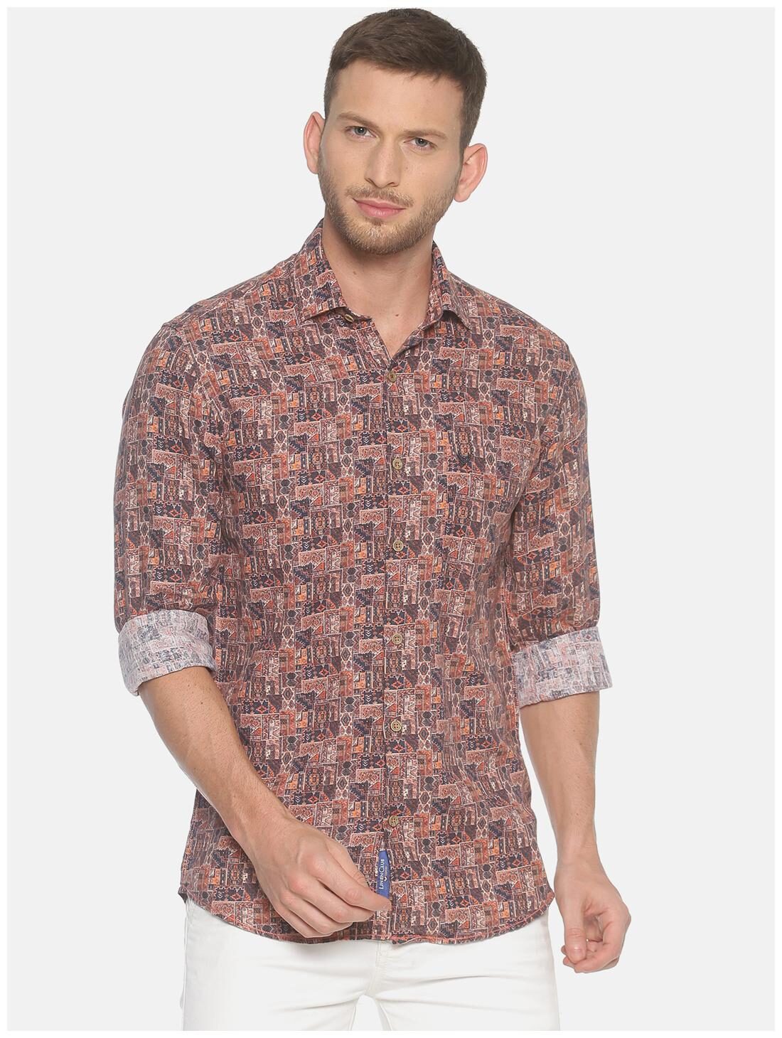 

Linen Club Men Multi Printed Regular Fit Casual Shirt