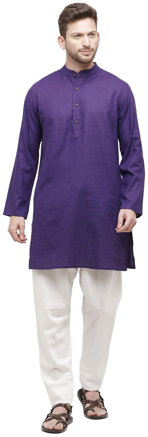 

Linen Club Men Purple Regular Fit Kurta