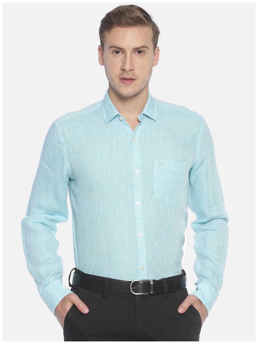 

Linen Club Men Regular fit Formal Shirt - Turquoise