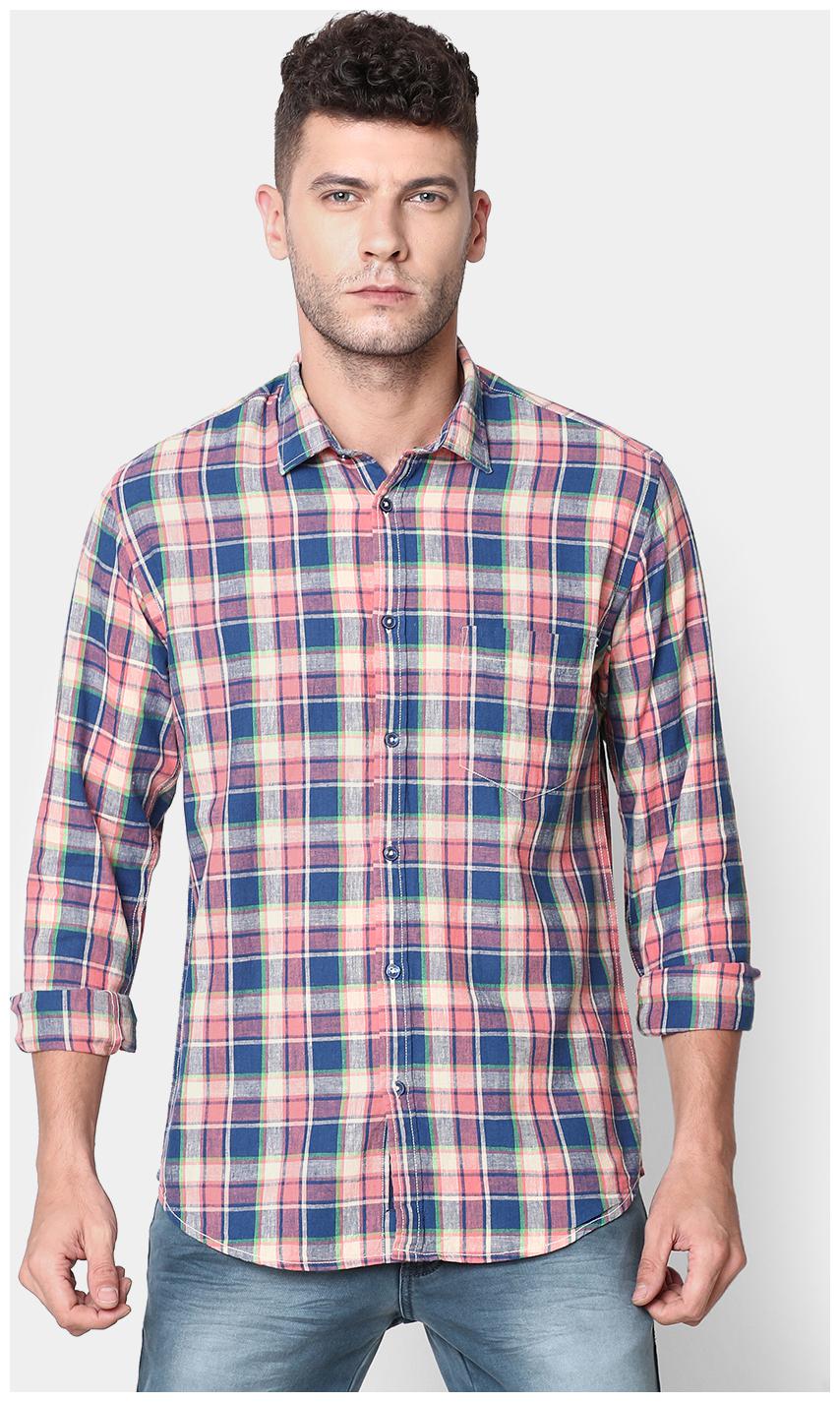 

Linen Club Men Multi Checked Regular Fit Casual Shirt