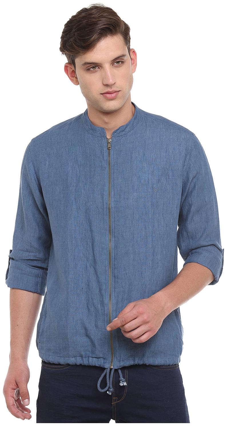 

Linen Club Men Blue Solid Regular Fit Casual Shirt