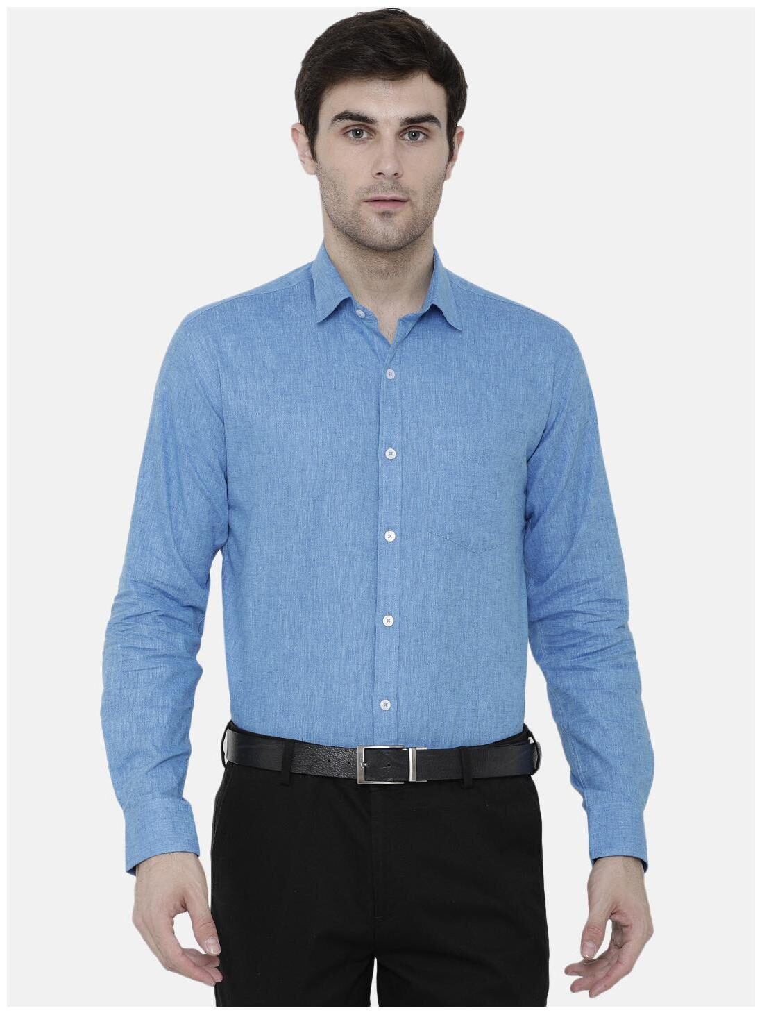 

Linen Club Men Regular fit Formal Shirt - Blue