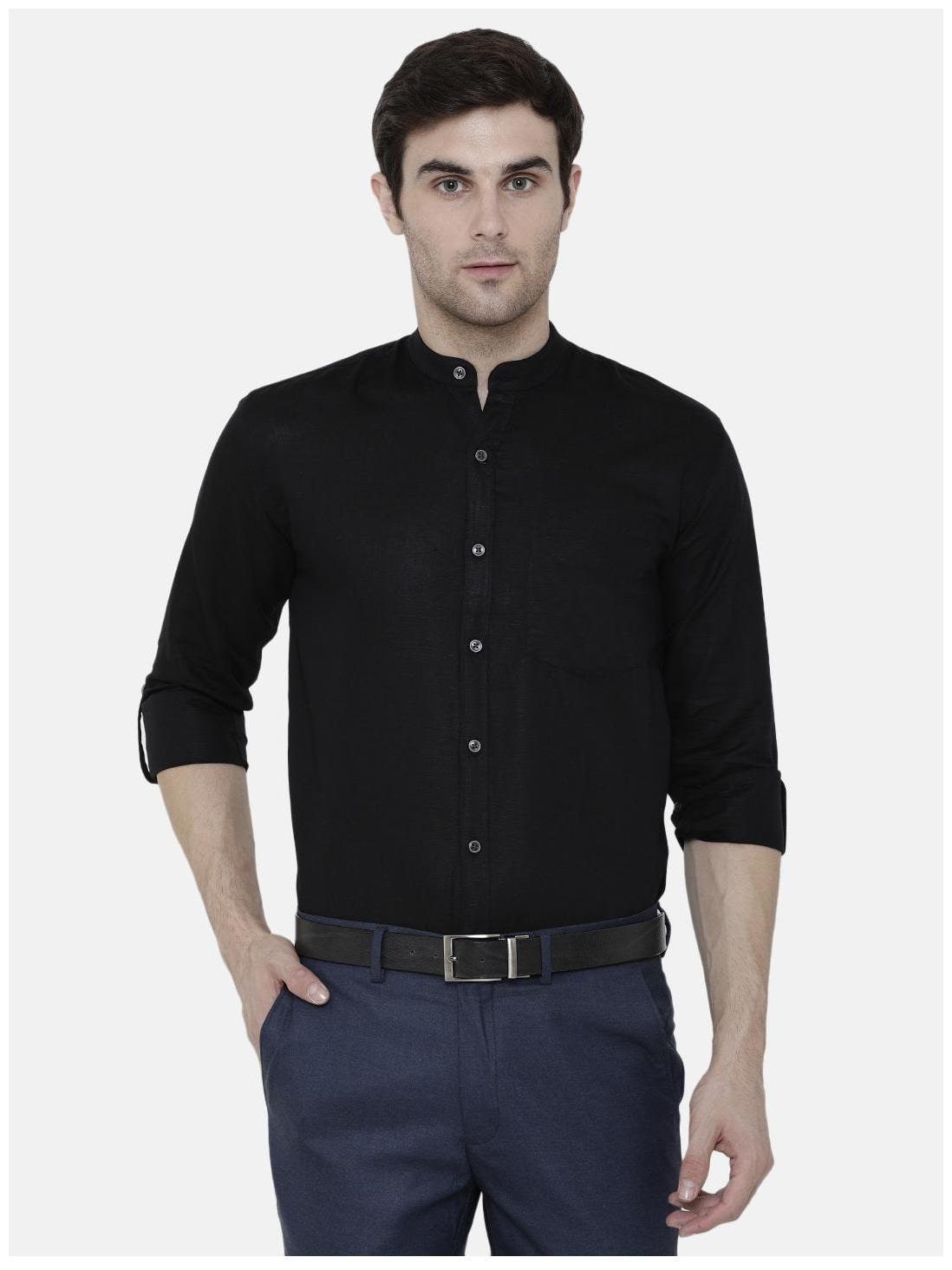 

Linen Club Men Regular fit Formal Shirt - Black