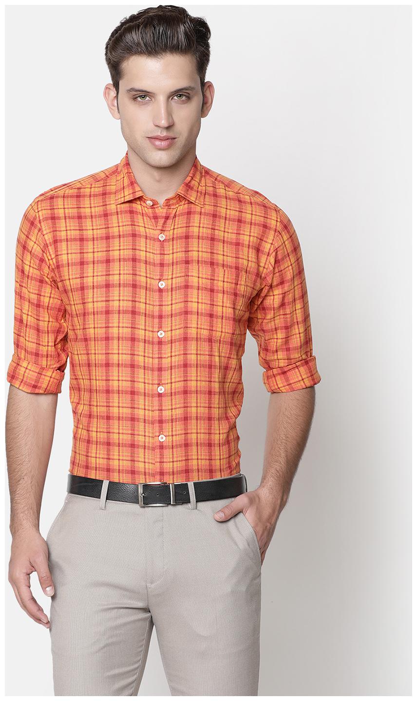 

Linen Club Men Regular fit Formal Shirt - Yellow