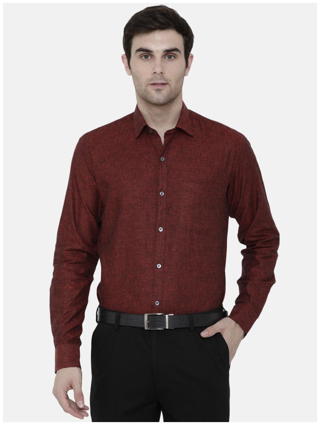 

Linen Club Men Regular fit Formal Shirt - Red