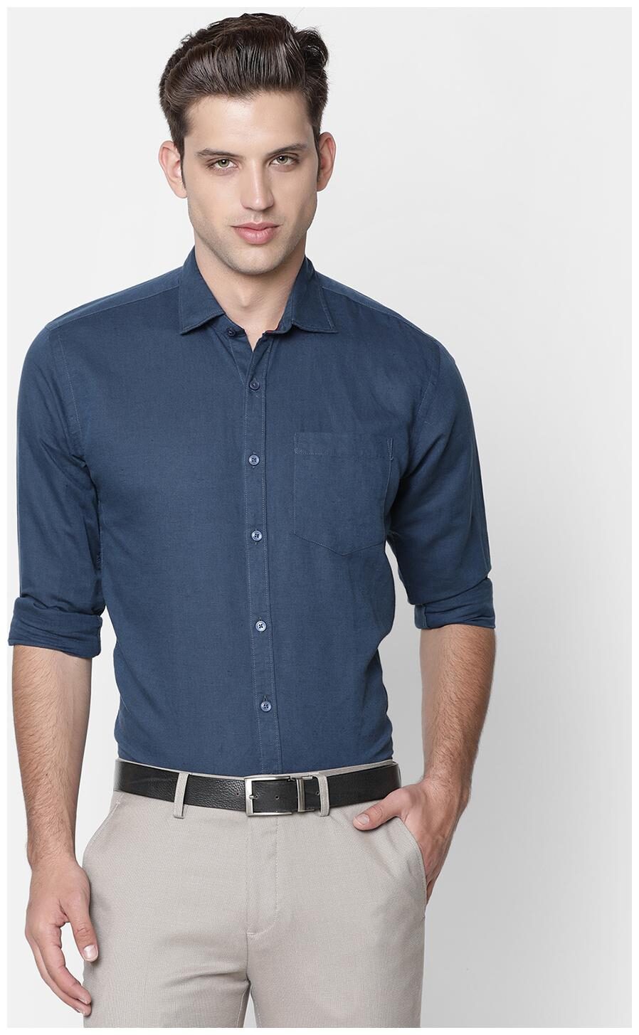 

Linen Club Men Regular fit Formal Shirt - Blue