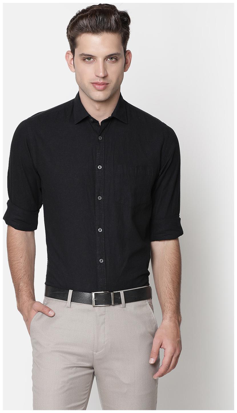 

Linen Club Men Regular fit Formal Shirt - Black