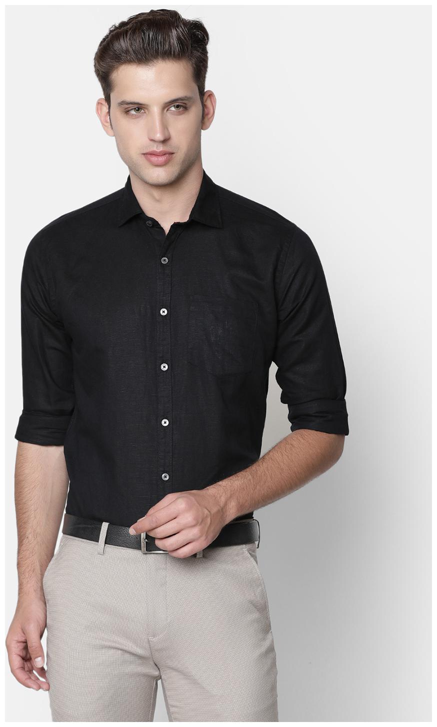 

Linen Club Men Regular fit Formal Shirt - Black