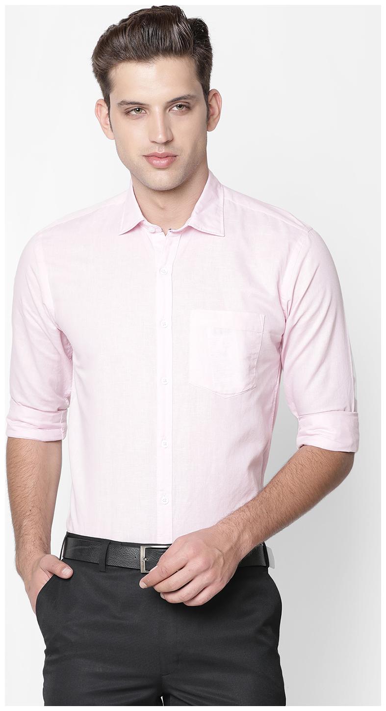 

Linen Club Men Regular fit Formal Shirt - Pink