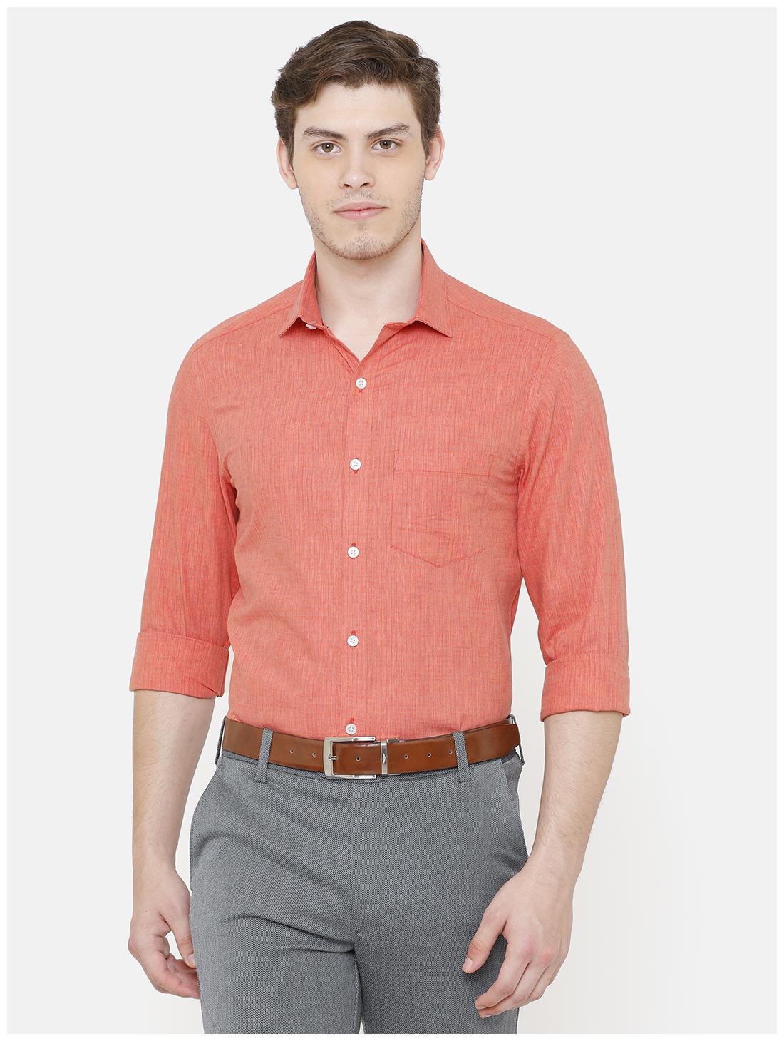 

Linen Club Men Regular fit Formal Shirt - Red
