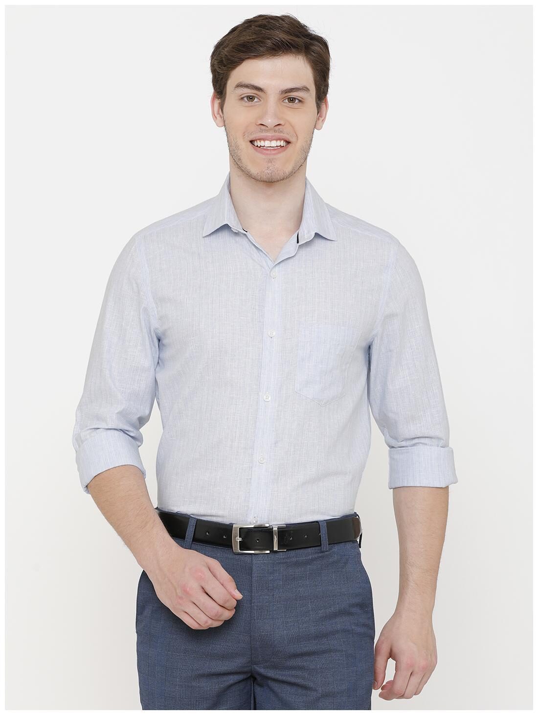 

Linen Club Men Regular fit Formal Shirt - Grey