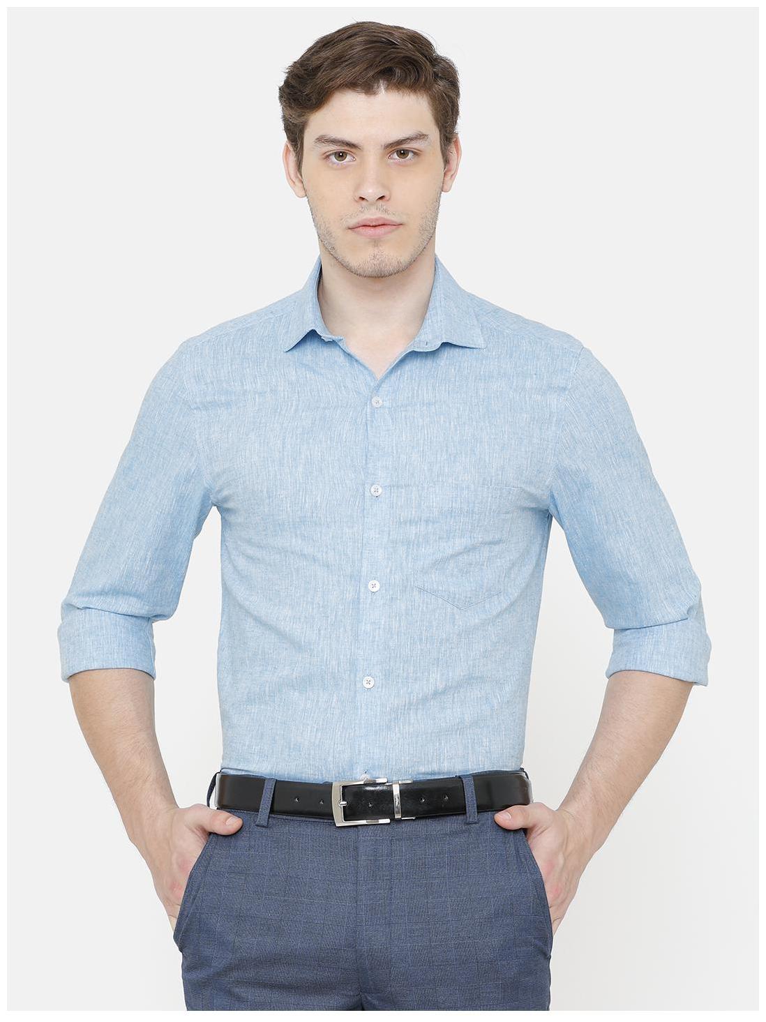 

Linen Club Men Regular fit Formal Shirt - Blue