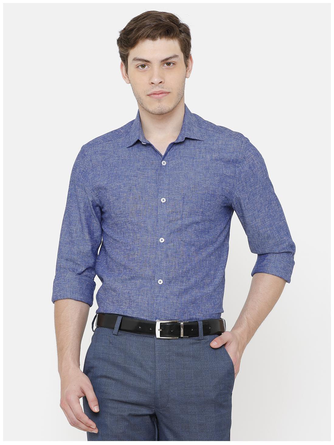 

Linen Club Men Regular fit Formal Shirt - Blue