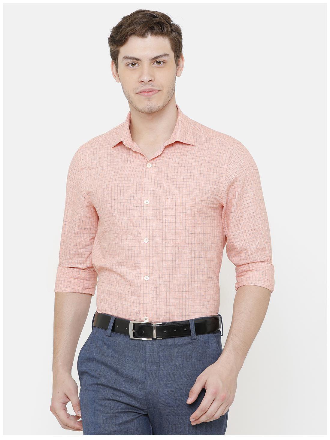 

Linen Club Men Regular fit Formal Shirt - Orange