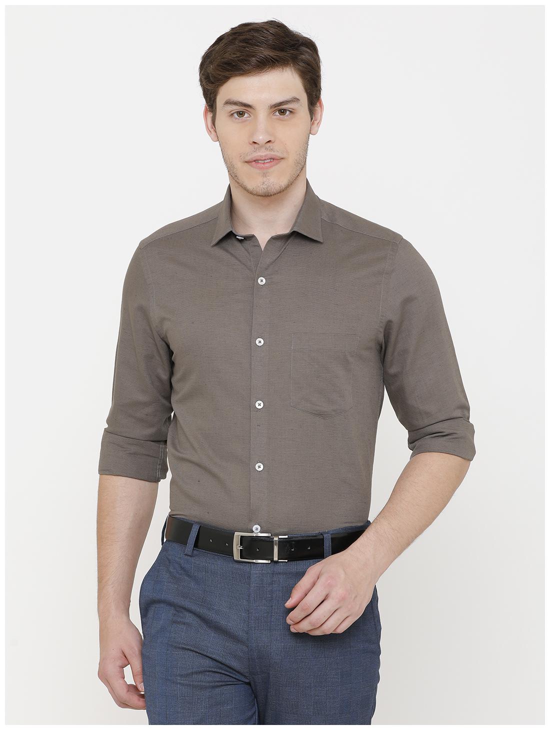

Linen Club Men Regular fit Formal Shirt - Grey