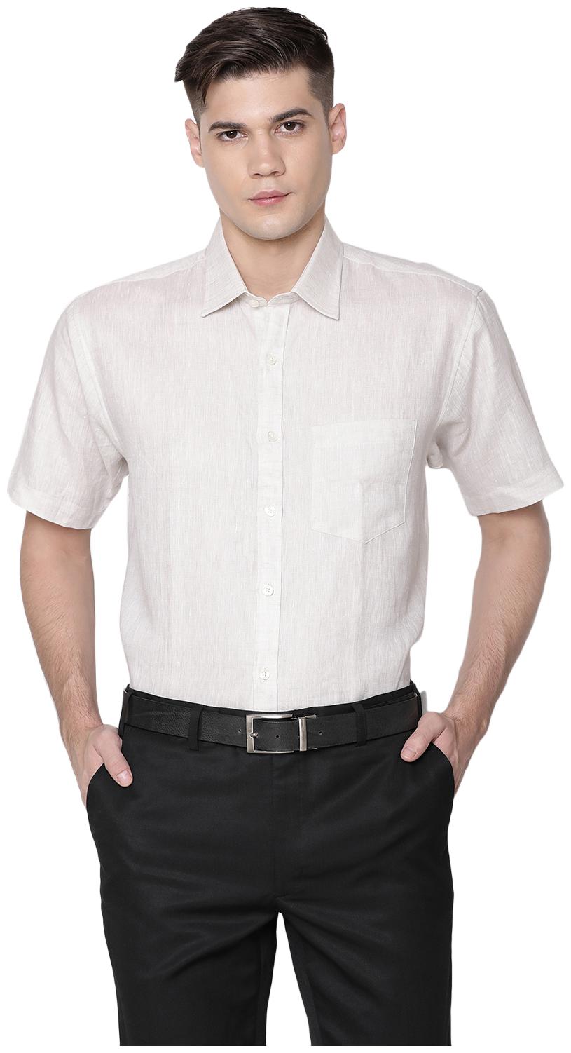 

Linen Club Men Regular fit Formal Shirt - Beige