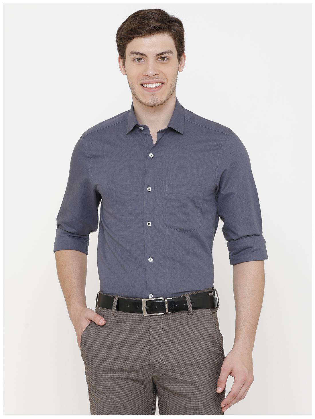 

Linen Club Men Regular fit Formal Shirt - Grey