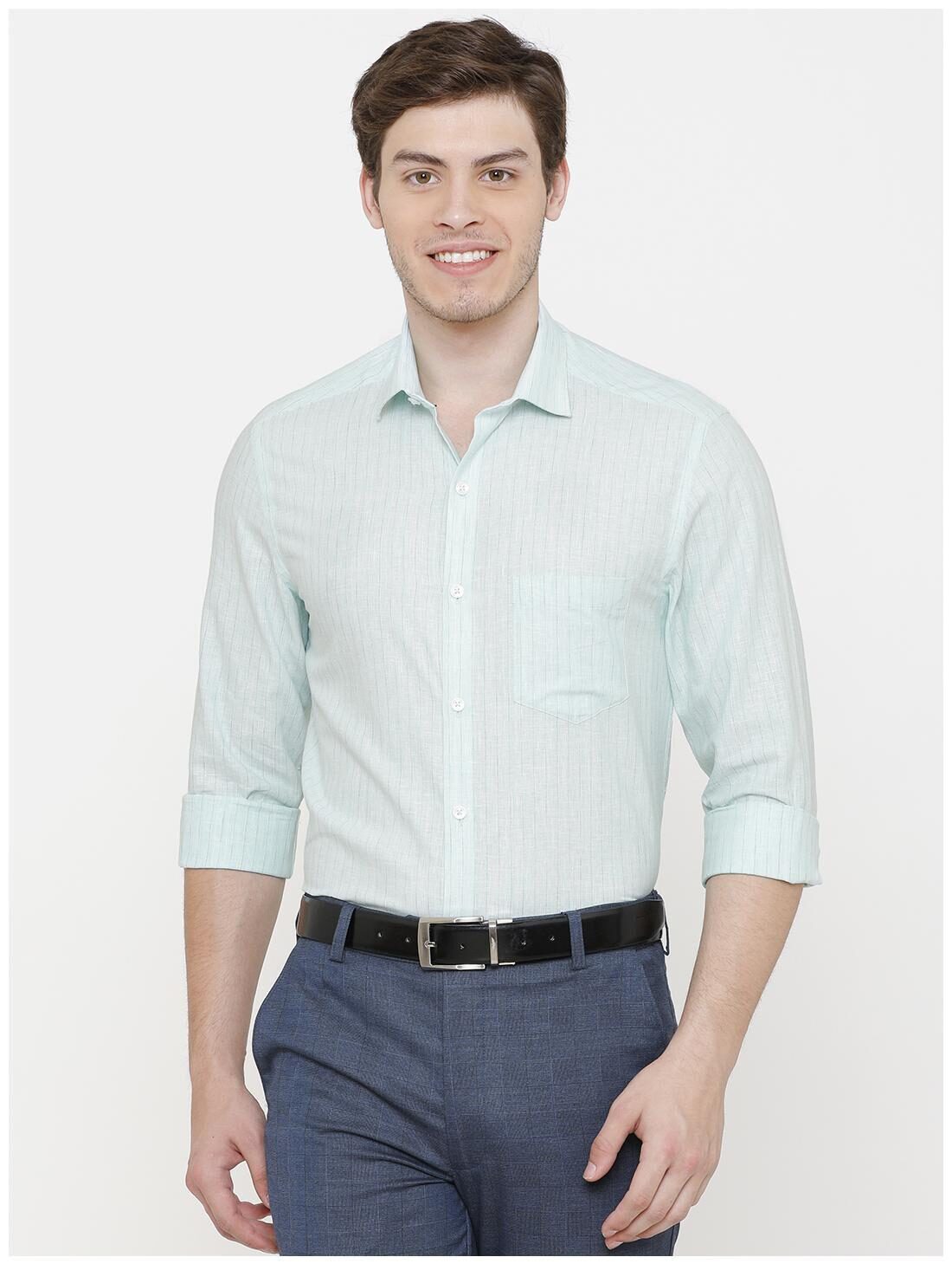 

Linen Club Men Regular fit Formal Shirt - Green
