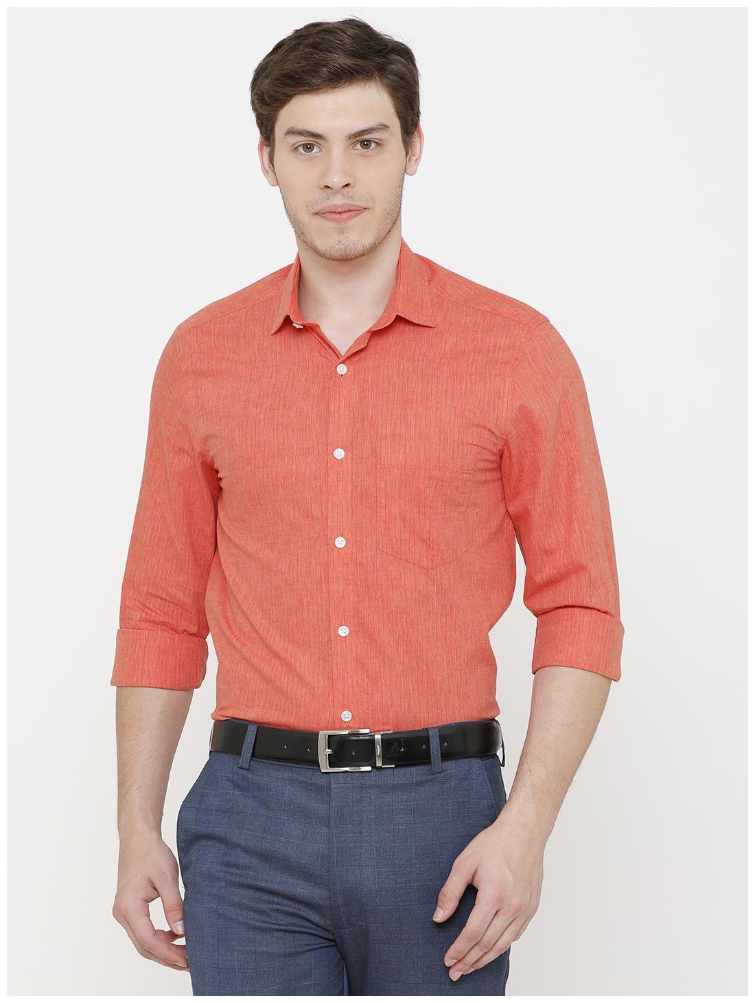 

Linen Club Men Regular fit Formal Shirt - Orange