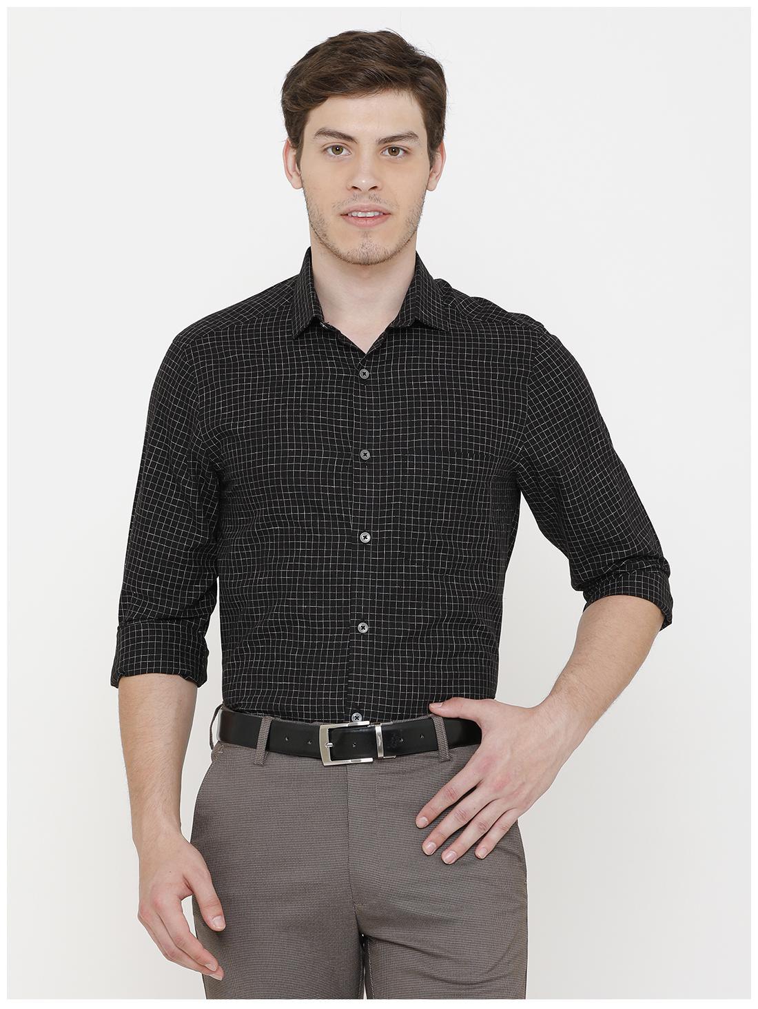 

Linen Club Men Regular fit Formal Shirt - Black
