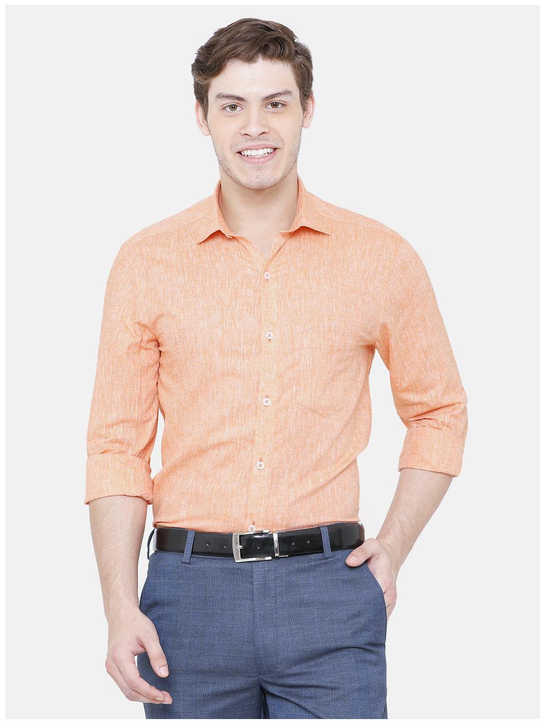 

Linen Club Men Regular fit Formal Shirt - Orange