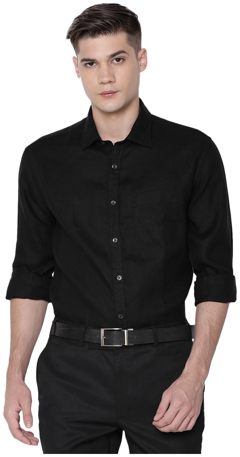 

Linen Club Men Regular fit Formal Shirt - Black